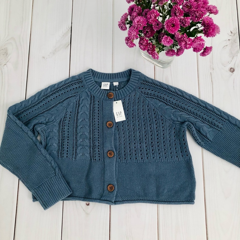 NWT Blue Cardigan Girl Size M - Picture 4 of 5